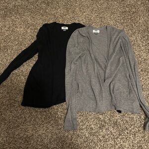 Old Navy Women's Black and Gray Cardigan Set